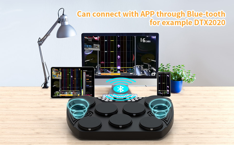 A children's puzzle game with hand drum lights, portable portable strength electronic drum, desktop electronic drum