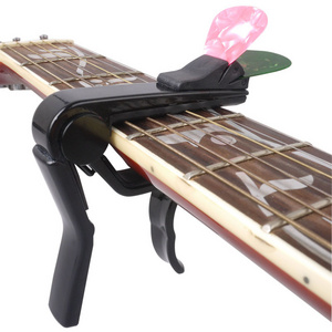 Alice A007D Black Alloy Guitar Capo For Acoustic/ Electric/ Classical Guitar, Cappo On Guitarra With Pick Holder New