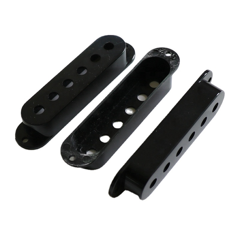 High quality  Black white single coil guitar pickup covers for Strat style pickup covers with 48/50/52mm string spacing