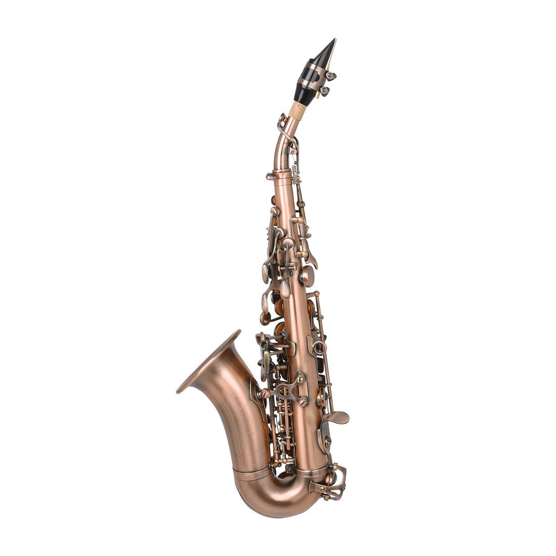 High quality Good price Reed treble small bend pipe red antique saxophone abalone shell keys treble saxophone bronze instrument