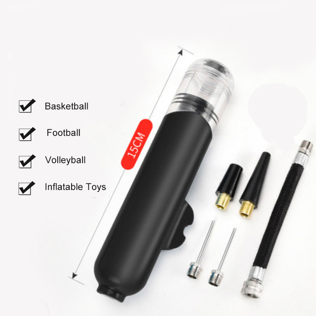 Bicycle Manual Pump Mini Ball Portable Plastic Air Needle Air Nozzle Inflator Cycling Gear Inflatable Toys Tire Gas