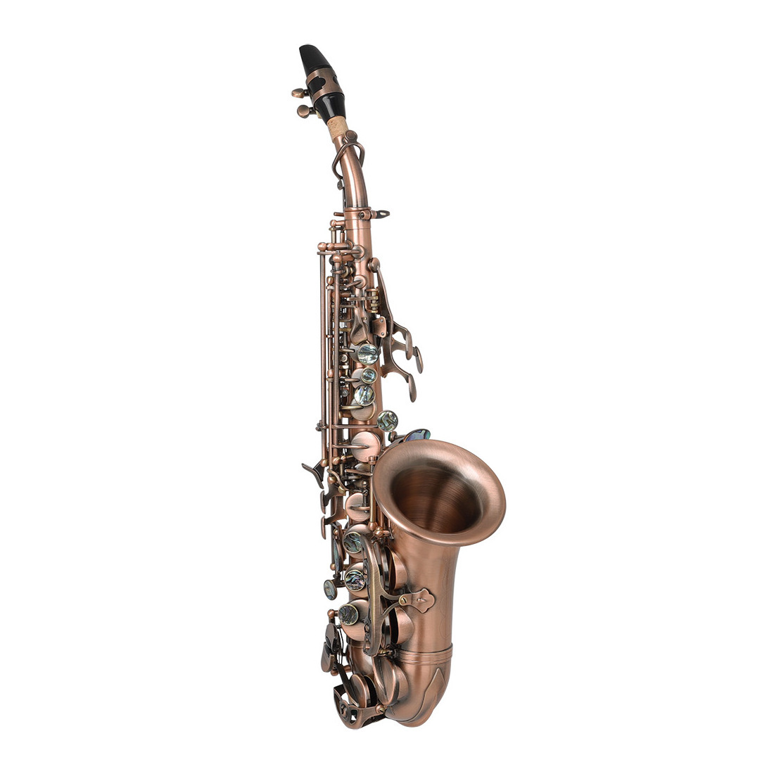 High quality Good price Reed treble small bend pipe red antique saxophone abalone shell keys treble saxophone bronze instrument