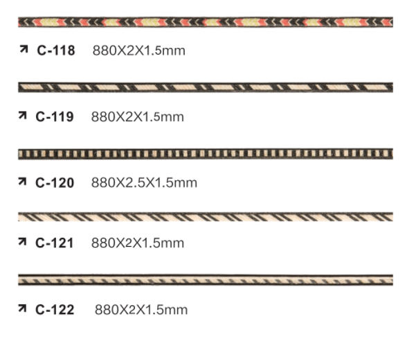 Z-UD1 Guitar Binding Purfling wood Binding Purfling Strips Edge Trim for Acoustic & Classic Guitars