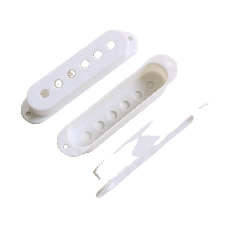 High quality  Black white single coil guitar pickup covers for Strat style pickup covers with 48/50/52mm string spacing