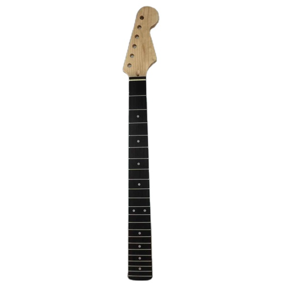 High quality China made Maple electric guitar finished neck with fingerboard guitar wood parts DIY kits