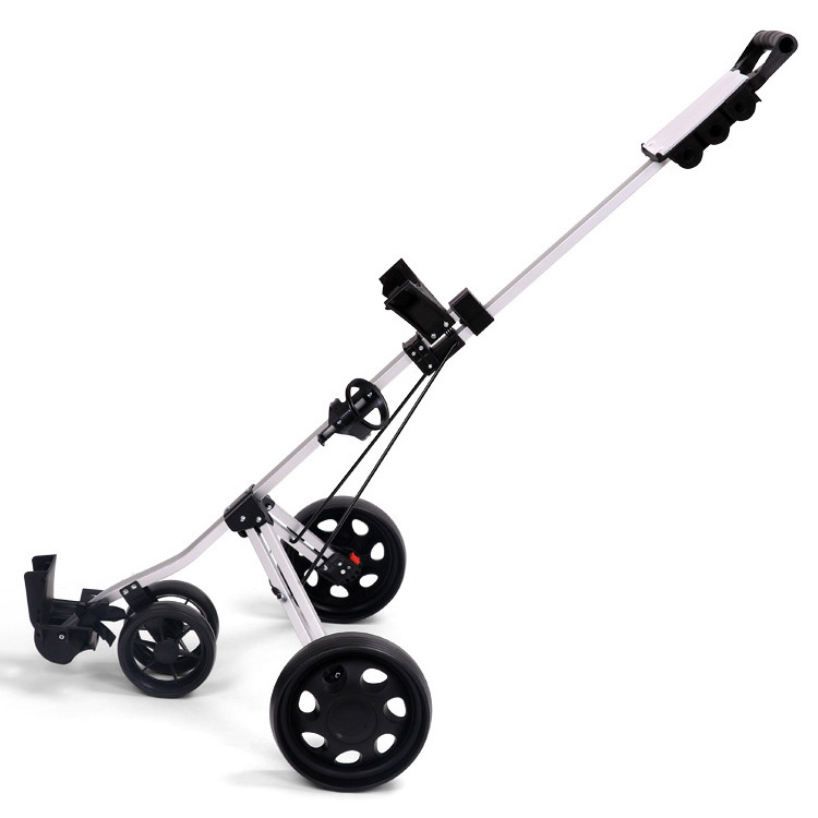 hot selling Golf course supplies Aluminum Frame 3 Wheels Foldable Golf Trolley Golf charter car