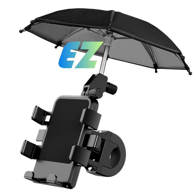 NEW 360 Degree Bicycle E-bike With Umbrella Phone Holder Sun Shading Waterproof Navigation Mobile Phone Holder