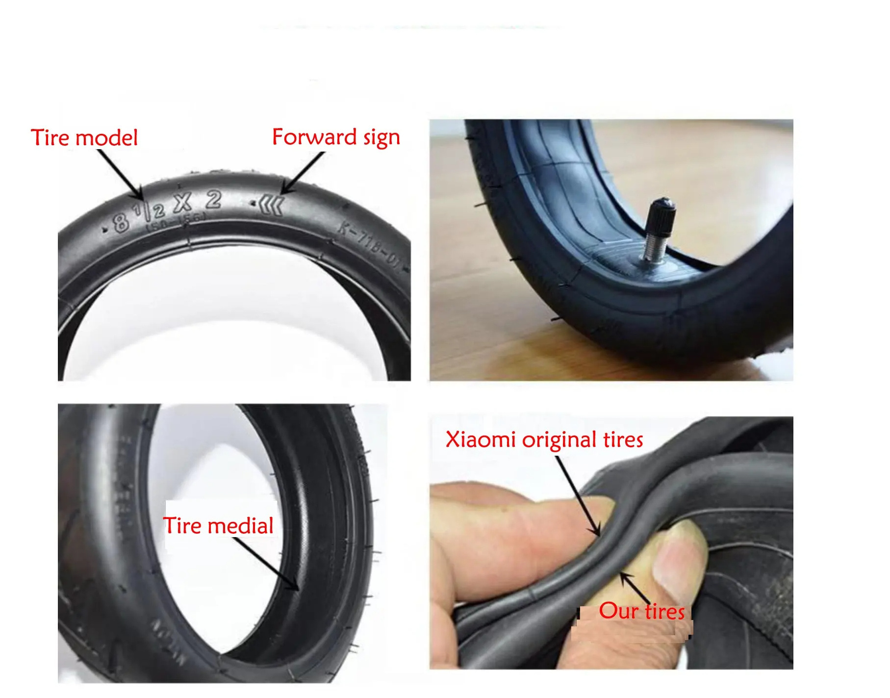 M365 Inner Tire For Xiaomi 1s Pro Pro 2 Scooter 8.5