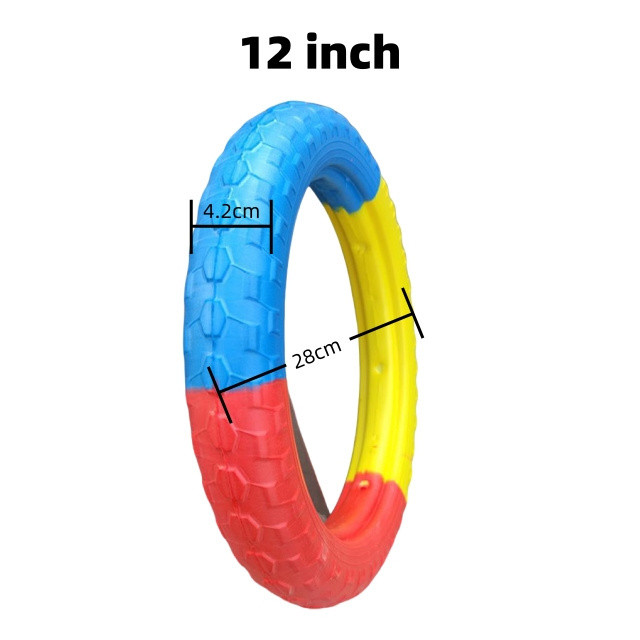 QUALITY 12 inch Hot Selling Non Inflatable EVA Foam Plastic Tires Other Bicycle Parts Solid Tires for Children Bicycles