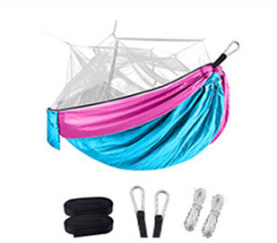 OEM single double outdoor hiking folding sewing hanging Parachute 210T Nylon Camping Tent for Hammock bed