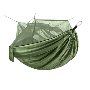 OEM single double outdoor hiking folding sewing hanging Parachute 210T Nylon Camping Tent for Hammock bed