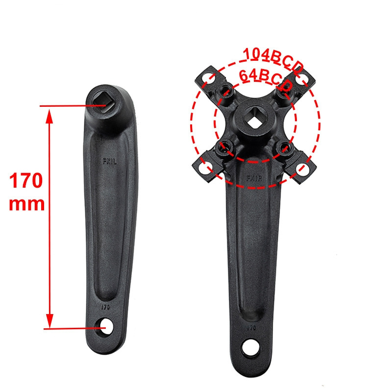 Hollow Crank set Sealed Chainwheel BCD 104 chainwheel Alumniun Alloy Crankset Bicycle Chain Ring