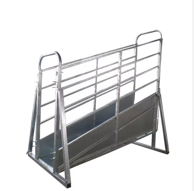 Hot-dip galvanized cattle loading ramp for farm