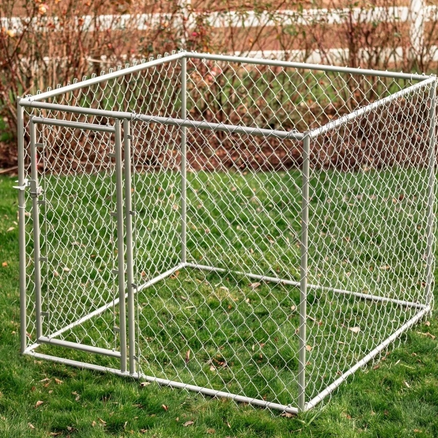 Outdoor Dog Kennel Playpen Pet Enclosure Animal Run Crate Fence With Proof Roof