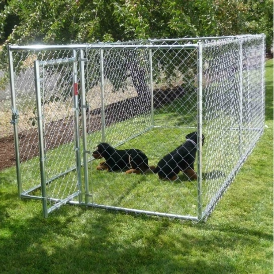 Outdoor Dog Kennel Playpen Pet Enclosure Animal Run Crate Fence With Proof Roof