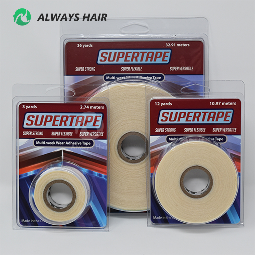 Popular Long-Lasting Bonding Adhesive Hair Toupee Tape Multi-Week Wear Double-sided Super Tape for Lace Hair Unit Wig