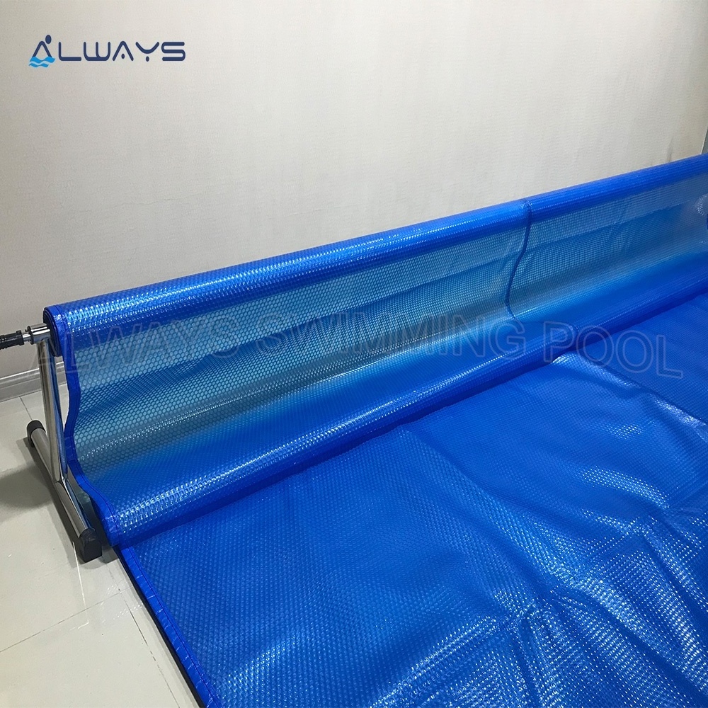 Automatic waterproof blue bubble plastic floating pool cover for swimming pool