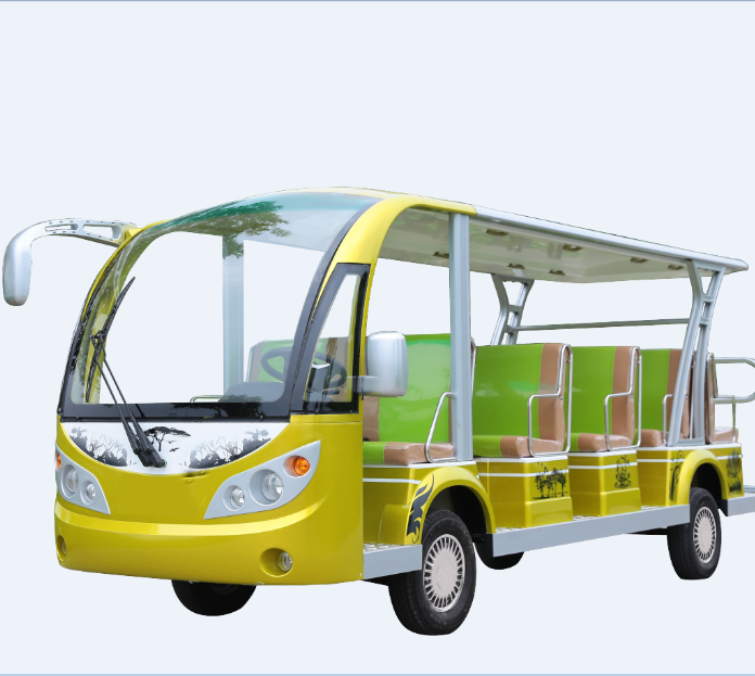 14 seater electric shuttle bus access without Door AW6147K electric tourist coach shuttle mini bus