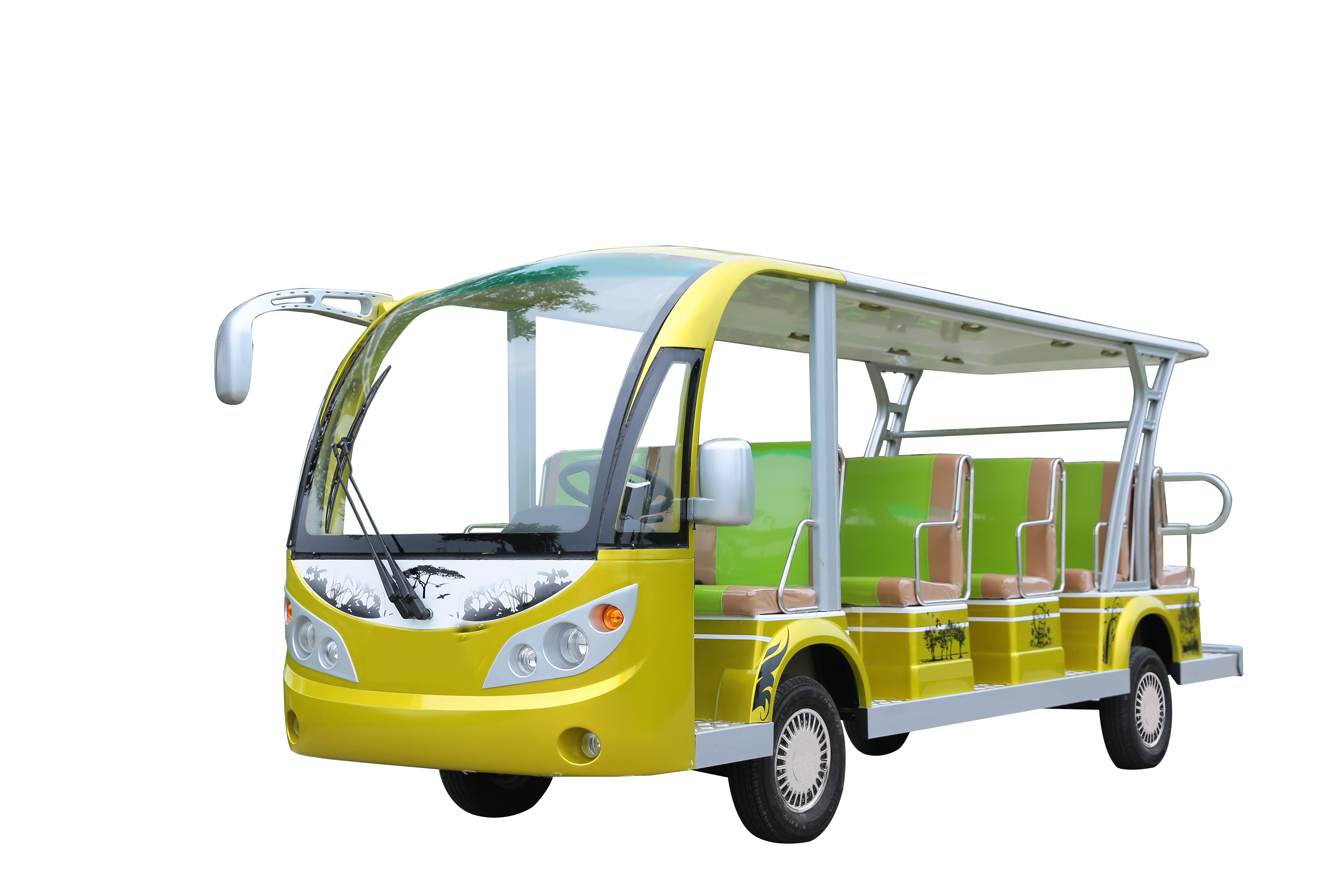 14 seater electric shuttle bus access without Door AW6147K electric tourist coach shuttle mini bus