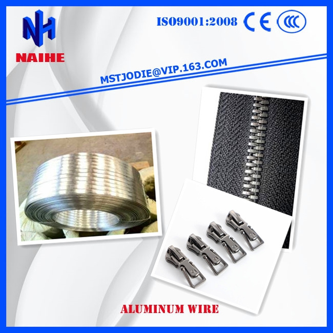 China manufacturer For making zipper teeth craft insulated flat aluminum metal wire