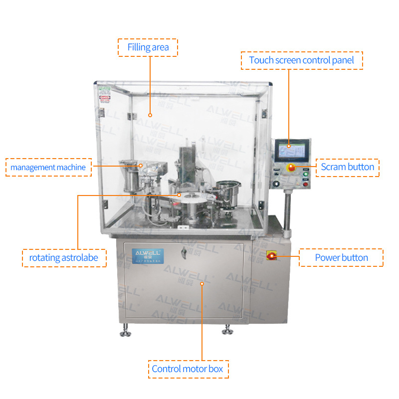 Small Capacity Fully Automatic 3ml 5ml 10ml medical Gel Prefilled Syringe Liquid Product Filling Machine