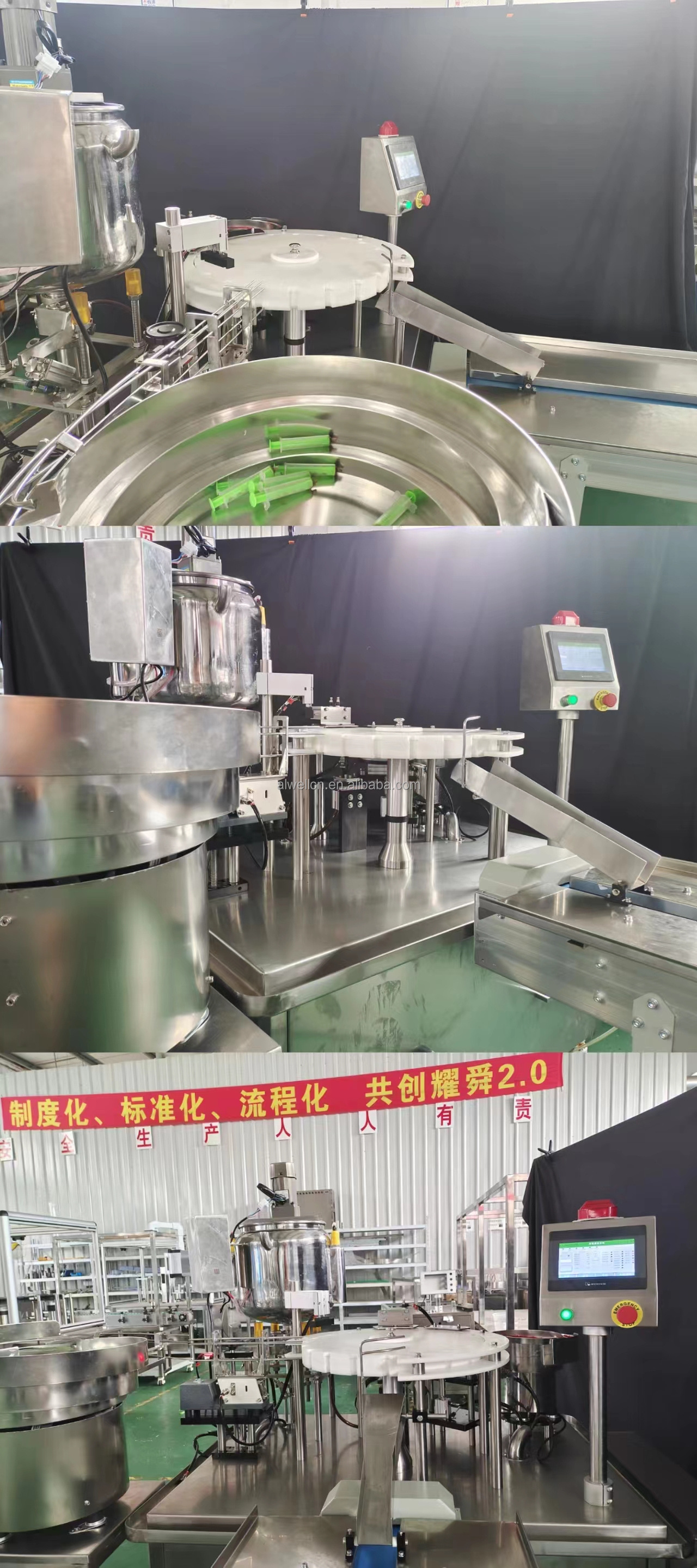 Automatic syringe shape candy chocolate sauce liquid filling capping machines