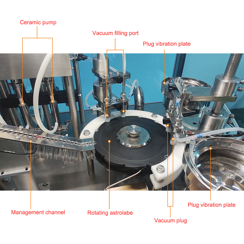 Hot automatic dental cartridge liquid prefilled syringe filling capping and labeling machine