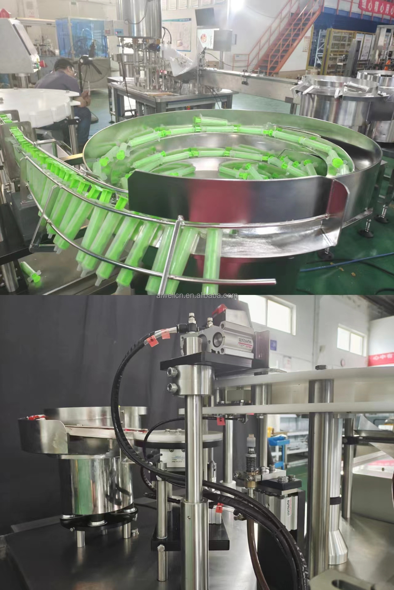 Automatic syringe shape candy chocolate sauce liquid filling capping machines