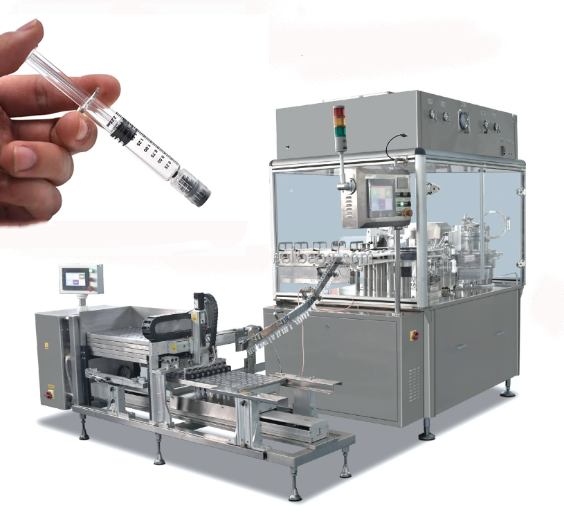 Electric dental cartridge injection prefilled syringe rotary filling capping machine fill line