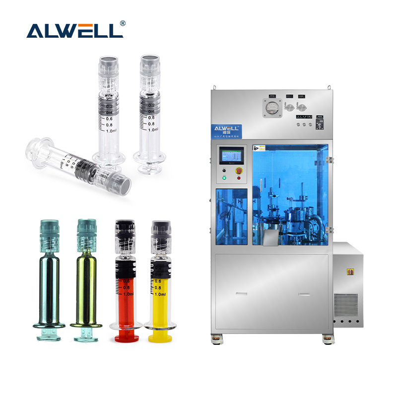 Hot automatic dental cartridge liquid prefilled syringe filling capping and labeling machine