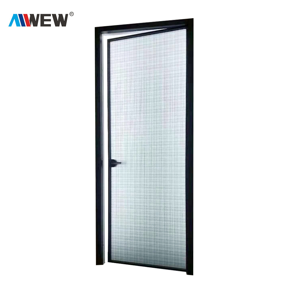 Modern hot sale aluminum interior room door sectional design glass swing door