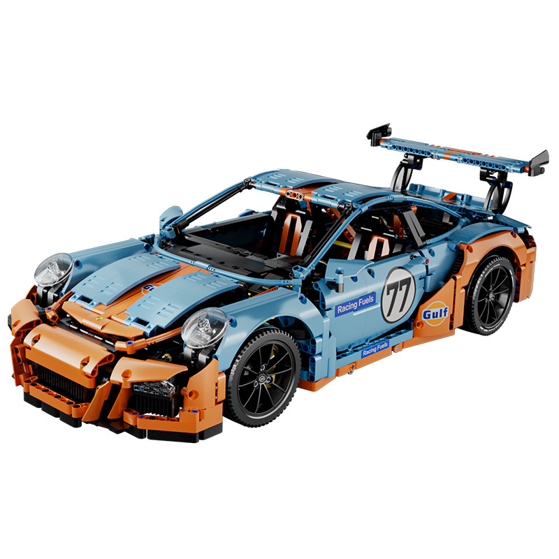 Toylinx 2024 New Arrival 2326PCS 1:8 Super Car Guif Blue Model Puzzle Interesting Funny Toy Kids Building Blocks