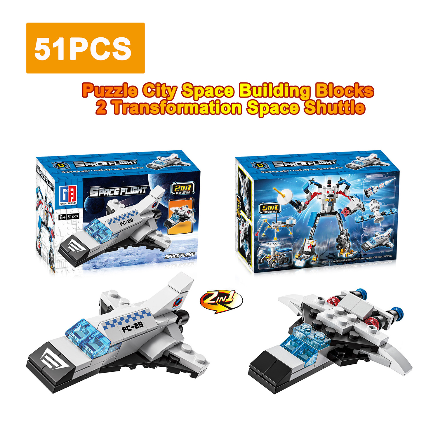 Block X1City Space Space Rocket Satellite Space Plane Mars Landers Robot Puzzle Interesting Funny Toy Kids Building Blocks