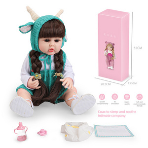 Toylinx NK5501-5502 55Cm Fashion Boutique  Full Body Reborn Baby Dolls Soft Silicone Toy Plastic Dolls Toys For Girl Gift