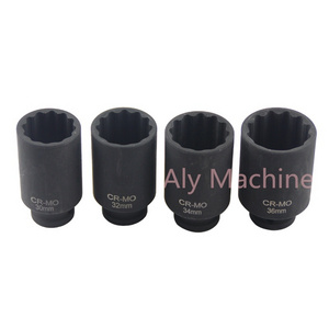 30mm 32mm 34mm 36mm 1/2"DR 12 Point Impact Socket Spindle Axle Nut Socket Hub Axle Nuts Removing Installing Tool