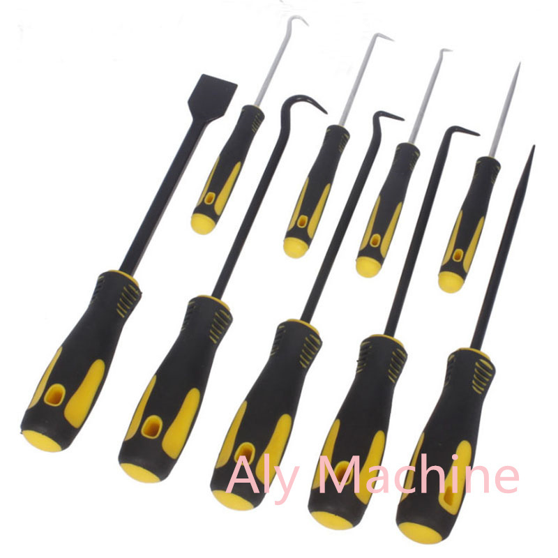 9 Pc SCRAPER HOOK AND PICK SET Oil Seal Puller Oring Hook Seal Screwdriver Repair Tool