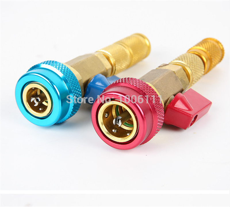 2pcs Car A/C Air Conditioning R134A Valve Core Quick Remover Tool High/ Low For R134  Valve Core