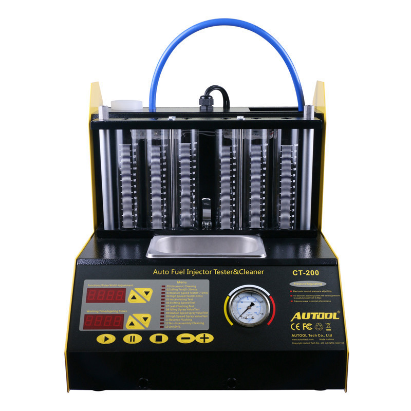 AM-CT200 Car Fuel Injector Nozzle Cleaner Injectors Tester 220V/110V Auto Motorcycle Ultrasonic cleaner for 6 cylinders