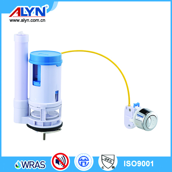 WRAS certificated wire-cable Dual flush valve for one piece toilet