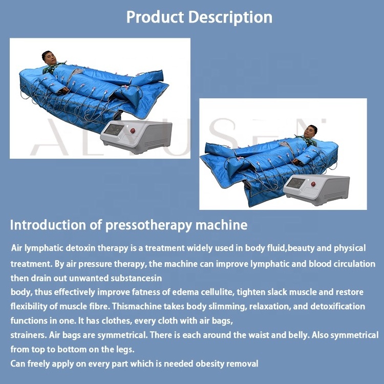 ALYUSEN Lymph Drainage Suit Detox Presoterapia Machine Pressotherapy Lymphatic Drainage Massage Pressotherapy Machine 3 in 1