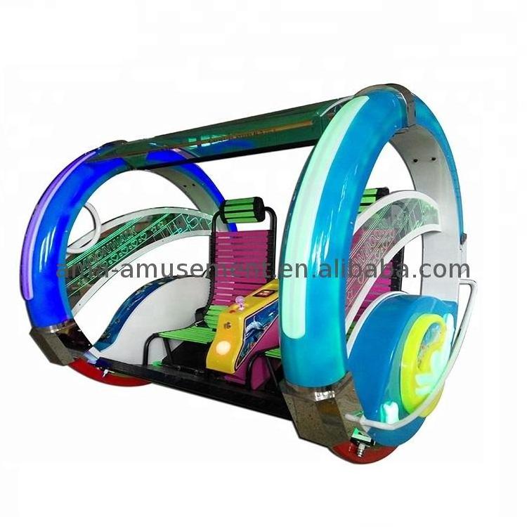 ride on rolling cars happy-car-amusement-rides two seat utility 360 rolling car with lights