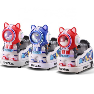 New children's MP5 space cat swing machine children's electric shake rocker baby coin supermarket door toy car