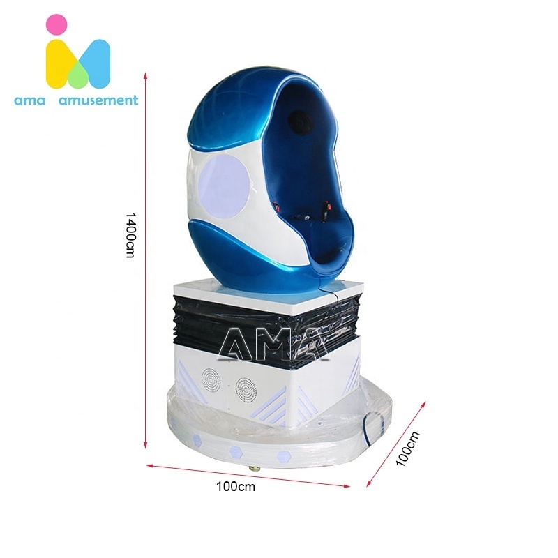 AMA Single Egg Chair 9D VR Shopping Mall 360 Roller Coaster Virtual Reality Game Vr Chair 9d Game Single Seat