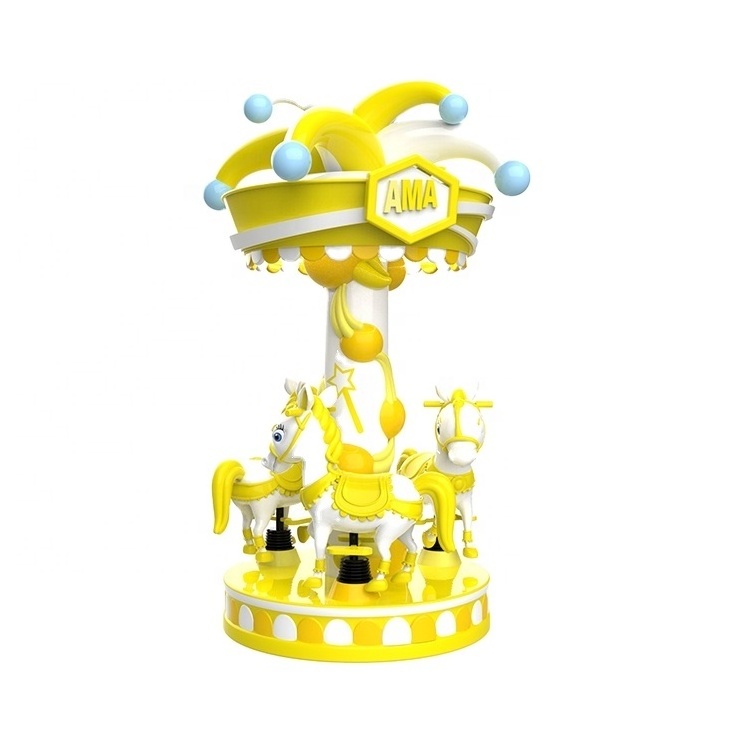 AMA Amusement Machine Mini Carousel Playground Carnival Carousel Equipment Luxury Carousel Ride For Kids