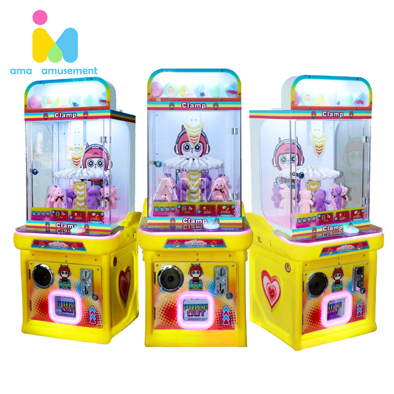 Mini Arcade Machine Skill Game Coin Operated for Kids Clip Game Machines