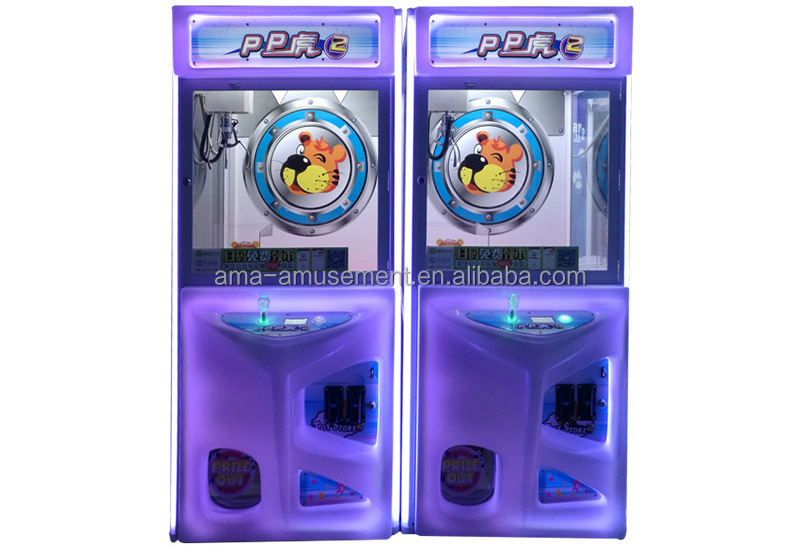 PP Tiger Toy Claw Machine Coin Operated Arcade Human Claw Game Machine Japanese Crane Claw Machine For Kids