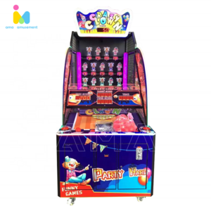 2022 Hot sales Indoor Coin Operated Game Machines Crazy Clown Throwing Ball Games Lottery Machine