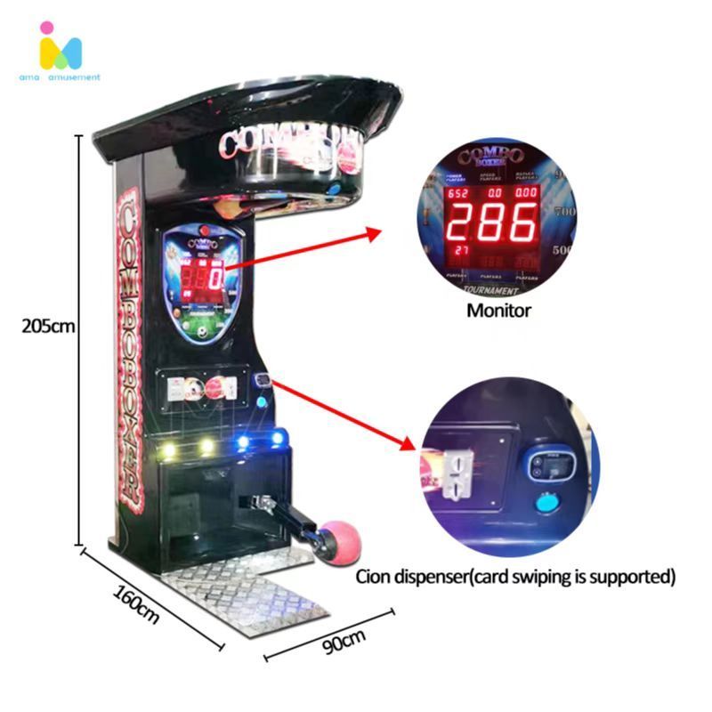 AMA Amusement Coin Operated kick and  Boxing Machine Arcade Game Boxing Punching And Kicking Machine For Sale