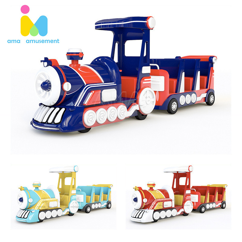 AMA Kids Indoor Miniature Train Kiddie Amusement Ride Electric For Outdoor Train Ride For Sale