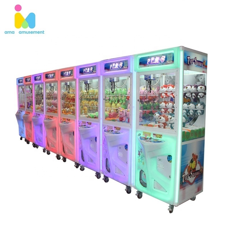 PP Tiger Toy Claw Machine Coin Operated Arcade Human Claw Game Machine Japanese Crane Claw Machine For Kids